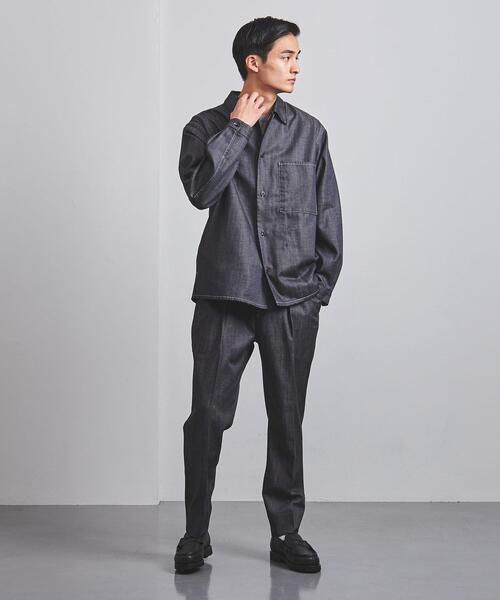 UNITED ARROWS（ユナイテッドアローズ）の「＜UNITED ARROWS＞ ノーフェイド デニム オーバーシャツ（その他アウター・メンズ・ネイビー/ベージュ・S/M/L）」の4枚目の写真