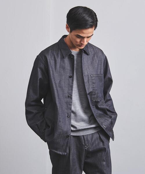 UNITED ARROWS（ユナイテッドアローズ）の「＜UNITED ARROWS＞ ノーフェイド デニム オーバーシャツ（その他アウター・メンズ・ネイビー/ベージュ・S/M/L）」の6枚目の写真