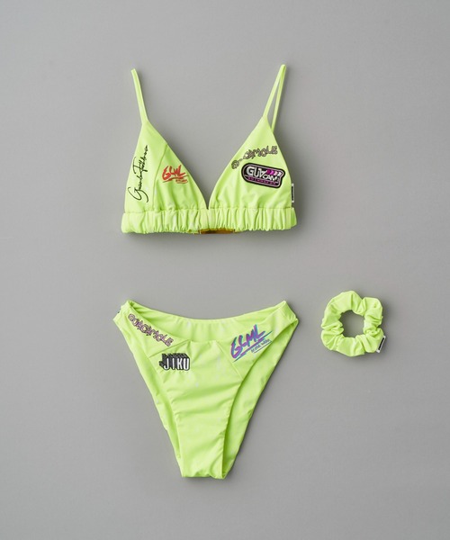 GUACAMOLE(ガカモレ)の「4D recycled textured traiangle bikini(水着・レディース・ホワイト/イエロー/ライトグレー/レッド・M)」の4枚目の写真