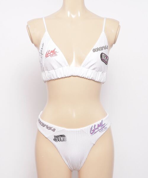 GUACAMOLE(ガカモレ)の「4D recycled textured traiangle bikini(水着・レディース・ホワイト/イエロー/ライトグレー/レッド・M)」の12枚目の写真