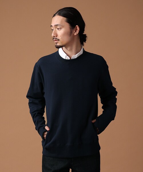 BASECONTROL（ベースコントロール）の「◆【S～3Lサイズ展開】多機能裏毛 クルースウェット（スウェット・メンズ・ブラック/ネイビー/グレー・01/02/03/04/05）」の3枚目の写真