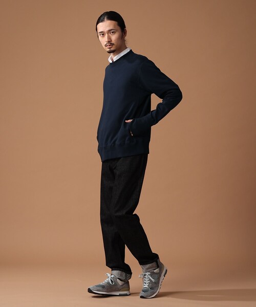 BASECONTROL（ベースコントロール）の「◆【S～3Lサイズ展開】多機能裏毛 クルースウェット（スウェット・メンズ・ブラック/ネイビー/グレー・01/02/03/04/05）」の14枚目の写真