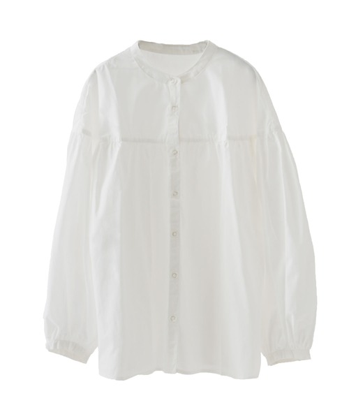 Fashion Letter（ファッションレター）の「スイッチングAラインボリュームブラウス（シャツ/ブラウス・レディース・ブラック/ベージュ/ブラウン/オフホワイト・M）」の11枚目の写真