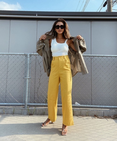 esutoreja（エストレジャ）の「アシンメトリーショルダーリブタンクトップ（タンクトップ・レディース・ベージュ/ブラック/ホワイト・FREE）」の9枚目の写真