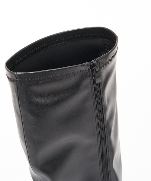 AS KNOW AS PINKY（アズノゥアズピンキー）の「2段ソール風ロングブーツ（ブーツ・レディース・ブラック/ダークブラウン・M/L）」の12枚目の写真