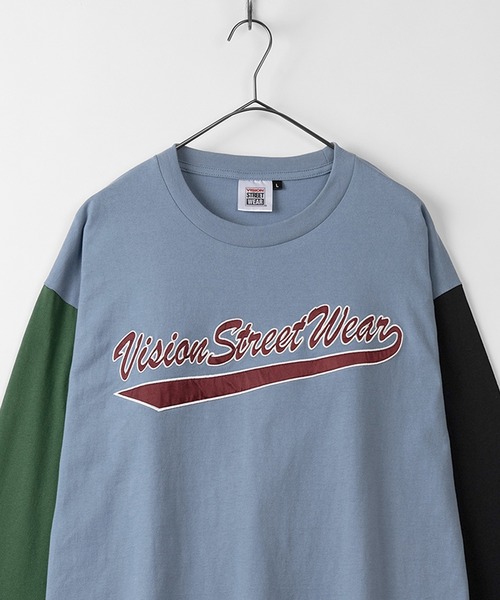 VISION STREET WEAR（ヴィジョンストリートウェア）の「【VISION STREET  WEAR/ヴィジョンストリートウェア】サテンワッペンロゴ 刺繍　長袖Tシャツ（Tシャツ/カットソー・メンズ・ホワイト/マルチ/マスタード/ブラック・M/XL/L）」の4枚目の写真