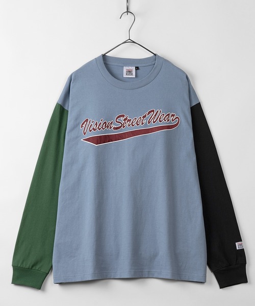 VISION STREET WEAR（ヴィジョンストリートウェア）の「【VISION STREET  WEAR/ヴィジョンストリートウェア】サテンワッペンロゴ 刺繍　長袖Tシャツ（Tシャツ/カットソー・メンズ・ホワイト/マルチ/マスタード/ブラック・M/XL/L）」の10枚目の写真