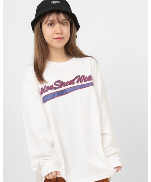 VISION STREET WEAR（ヴィジョンストリートウェア）の「【VISION STREET  WEAR/ヴィジョンストリートウェア】サテンワッペンロゴ 刺繍　長袖Tシャツ（Tシャツ/カットソー・メンズ・ホワイト/マルチ/マスタード/ブラック・M/XL/L）」の12枚目の写真