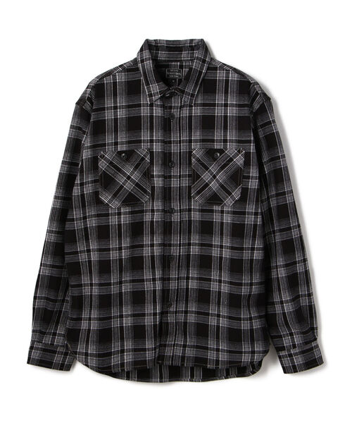 schott（ショット）の「【直営限定】Schott/ショット/LS PLAID WORK SHIRT/プレイドワークシャツ（シャツ/ブラウス・メンズ・ブラック/レッド/ネイビー・MEDIUM/XX-LARGE/LARGE/X-LARGE）」の2枚目の写真