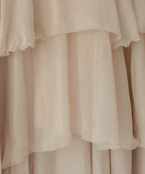 Mysa&Liina by yuririn（ミーサリーナバイユリリン）の「箔プリントフレアティアードスカート（スカート・レディース・グレー/ブラウン/ベージュ・M）」の12枚目の写真