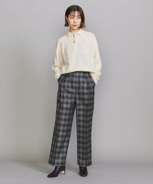 BEAUTY&YOUTH UNITED ARROWS（ビューティーアンドユースユナイテッドアローズ）の「BY ポロニットプルオーバー（ニット/セーター・レディース・ブラック/パープル/オフホワイト・FREE）」の2枚目の写真