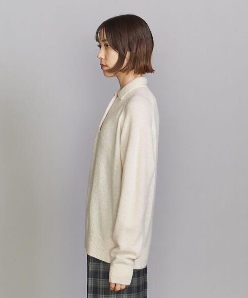 BEAUTY&YOUTH UNITED ARROWS（ビューティーアンドユースユナイテッドアローズ）の「BY ポロニットプルオーバー（ニット/セーター・レディース・ブラック/パープル/オフホワイト・FREE）」の11枚目の写真