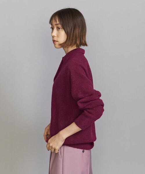 BEAUTY&YOUTH UNITED ARROWS（ビューティーアンドユースユナイテッドアローズ）の「BY ポロニットプルオーバー（ニット/セーター・レディース・ブラック/パープル/オフホワイト・FREE）」の6枚目の写真