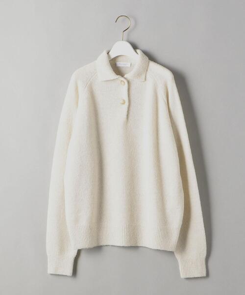 BEAUTY&YOUTH UNITED ARROWS（ビューティーアンドユースユナイテッドアローズ）の「BY ポロニットプルオーバー（ニット/セーター・レディース・ブラック/パープル/オフホワイト・FREE）」の21枚目の写真