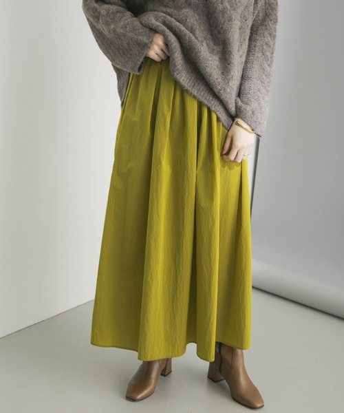 URBAN RESEARCH（アーバンリサーチ）の「ギャザーボリュームスカート（スカート・レディース・ブルー系その他/イエロー系その他/ベージュ・FREE）」の3枚目の写真