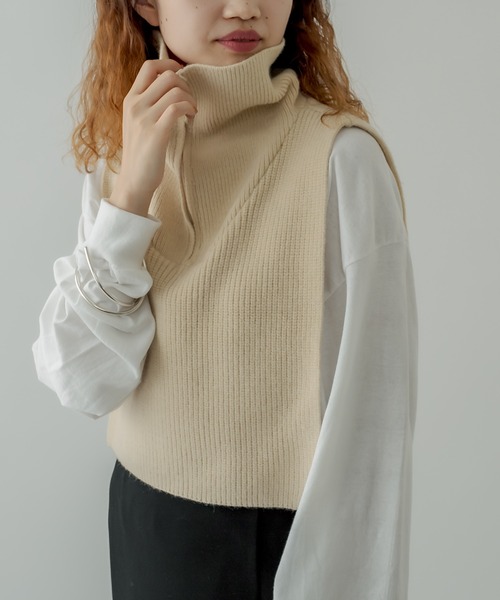 mystic（ミスティック）の「タートルベスト（ベスト・レディース・ブラック/アイボリー・FREE）」の2枚目の写真