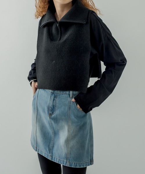 mystic（ミスティック）の「タートルベスト（ベスト・レディース・ブラック/アイボリー・FREE）」の3枚目の写真