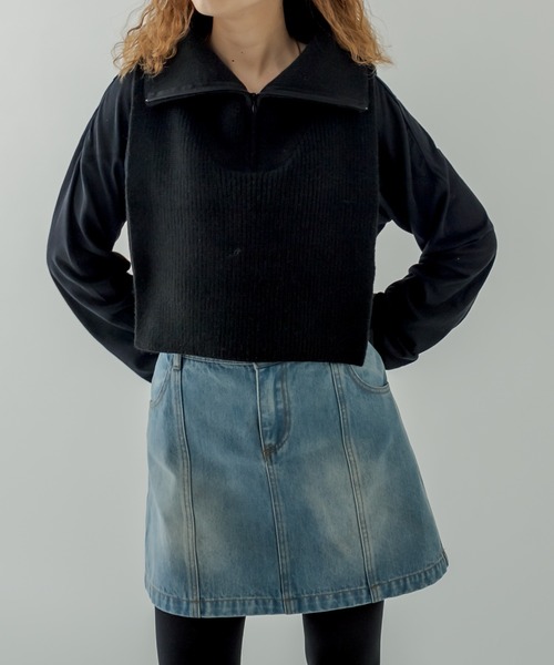 mystic（ミスティック）の「タートルベスト（ベスト・レディース・ブラック/アイボリー・FREE）」の7枚目の写真