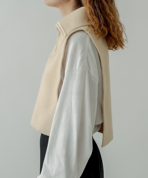 mystic（ミスティック）の「タートルベスト（ベスト・レディース・ブラック/アイボリー・FREE）」の4枚目の写真