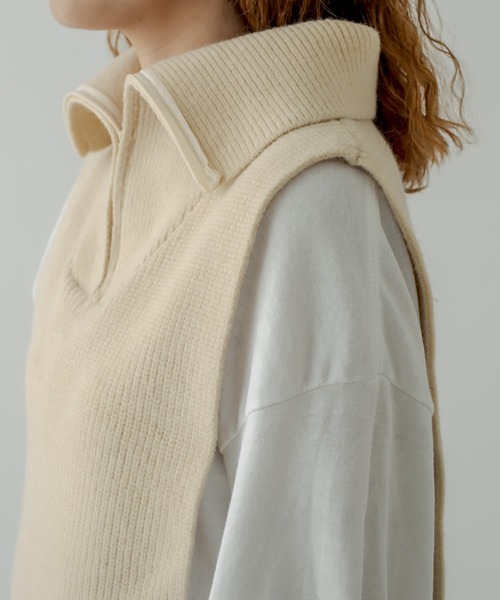 mystic（ミスティック）の「タートルベスト（ベスト・レディース・ブラック/アイボリー・FREE）」の19枚目の写真