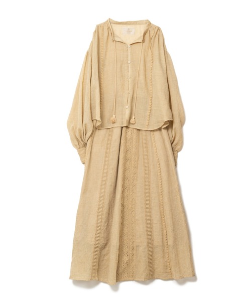 LAYMEE（レイミー）の「Aurich lace shirt Set up / オーリッチレースシャツセットアップ（シャツ/ブラウス・レディース・ホワイト/ラベンダー/キャメル・FREE）」の9枚目の写真