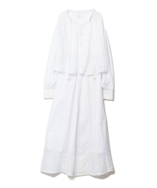 LAYMEE（レイミー）の「Aurich lace shirt Set up / オーリッチレースシャツセットアップ（シャツ/ブラウス・レディース・ホワイト/ラベンダー/キャメル・FREE）」の5枚目の写真