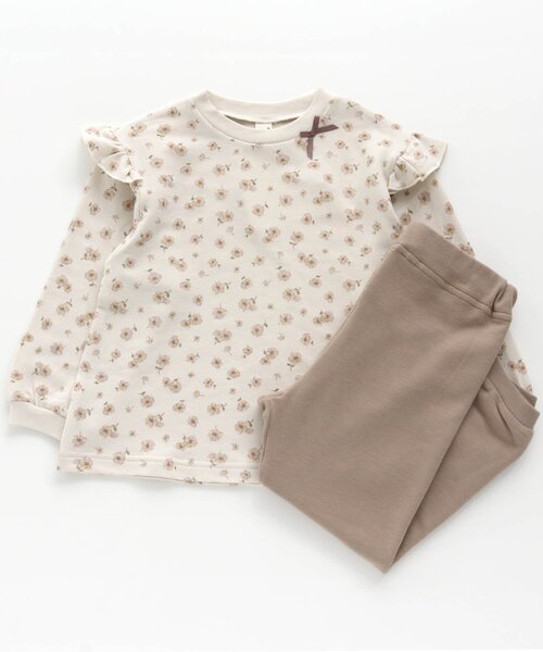apres les cours(アプレレクール)の「花柄裏毛パジャマ 10分丈(ルームウェア/パジャマ・キッズ・ブラウン/ピンク・80/100/90/110/120/130)」の19枚目の写真