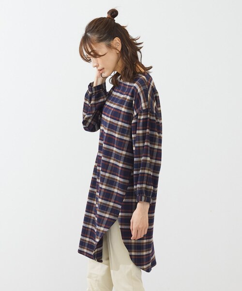 SHOO・LA・RUE(シューラルー)の「◆ジャカードチェック柄ワンピース(ワンピース・レディース・ブラック系1/ダークブラウン系1/ネイビー系1・02/03/04)」の13枚目の写真