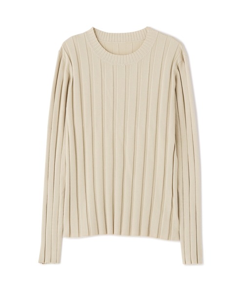 N.(N. Natural Beauty Basic)(エヌエヌナチュラルビューティーベーシック)の「◆ワイドリブコンパクトニット(ニット/セーター・レディース・ネイビー/オフホワイト/ライトグリーン・MEDIUM)」の17枚目の写真