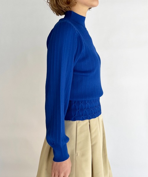 PICCIN（ピッチン）の「Wシャーリングハイネックニット（ニット/セーター・レディース・ホワイト/ブラック/イエロー/ブルー・M）」の15枚目の写真