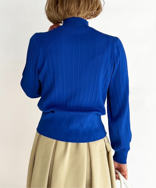 PICCIN（ピッチン）の「Wシャーリングハイネックニット（ニット/セーター・レディース・ホワイト/ブラック/イエロー/ブルー・M）」の16枚目の写真