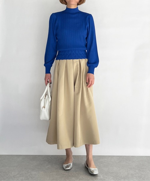 PICCIN（ピッチン）の「Wシャーリングハイネックニット（ニット/セーター・レディース・ホワイト/ブラック/イエロー/ブルー・M）」の18枚目の写真