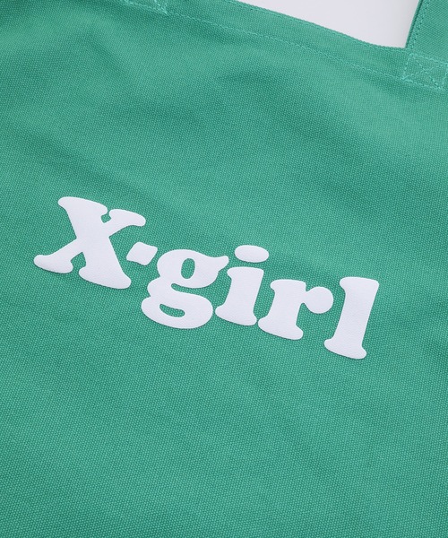 X-girl（エックスガール）の「CANVAS TOTE BAG（トートバッグ・レディース・ホワイト/ブラック/グリーン・ONE SIZE）」の10枚目の写真