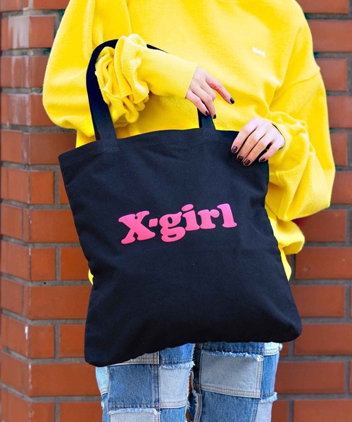 X-girl（エックスガール）の「CANVAS TOTE BAG（トートバッグ・レディース・ホワイト/ブラック/グリーン・ONE SIZE）」の20枚目の写真