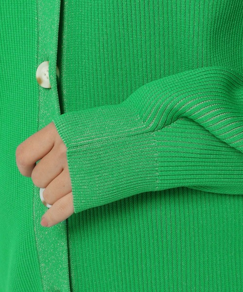 PAGEBOY(ページボーイ)の「クリスピードルマンカーディガン(カーディガン/ボレロ・レディース・グリーン/レッド/パープル/ブラック/オフホワイト・FREE)」の17枚目の写真