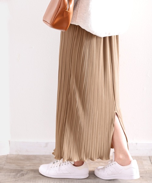 ms+ ideal（エムズプラスアイディール）の「《ms+ ideal》きらり揺らめく。メロープリーツタイトロングスカート（スカート・レディース・ブラック/グレー/カーキ/ブラウン系その他/グリーン系その他/アイボリー・MEDIUM/X-LARGE）」の11枚目の写真