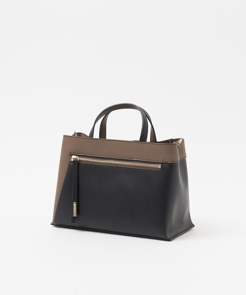 LOWELL things（ロウェル　シングス）の「Slash/仕切りセパレートショルダーミニBAG NEWカラー（トートバッグ・レディース・ライトブルー/アイボリー/キャメル/スミクロ・フリー）」の7枚目の写真