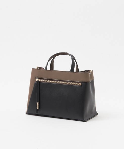 LOWELL things（ロウェル　シングス）の「Slash/仕切りセパレートショルダーミニBAG NEWカラー（トートバッグ・レディース・ライトブルー/アイボリー/キャメル/スミクロ・フリー）」の10枚目の写真