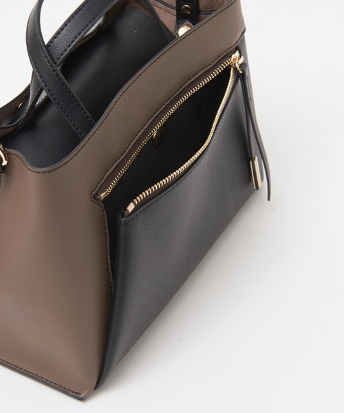 LOWELL things（ロウェル　シングス）の「Slash/仕切りセパレートショルダーミニBAG NEWカラー（トートバッグ・レディース・ライトブルー/アイボリー/キャメル/スミクロ・フリー）」の18枚目の写真