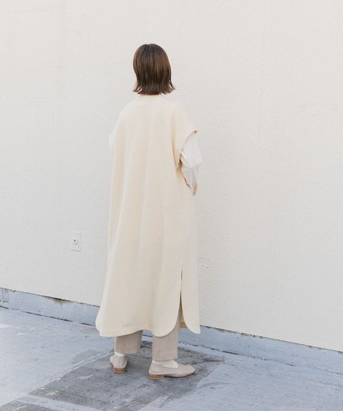 Lee324 かぐれ ウールミルドロングワンピース アイボリー かぐれ