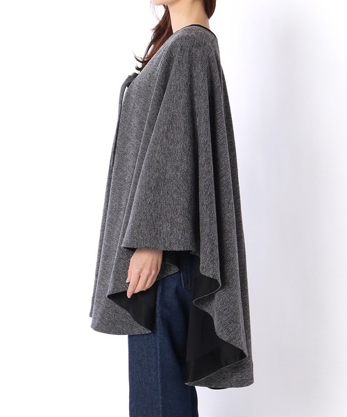 ONEME（ワンム）の「【 ONEME 】 ポタリーパーツポンチョ（ポンチョ・レディース・グレイッシュベージュ/ブラック・FREE）」の5枚目の写真