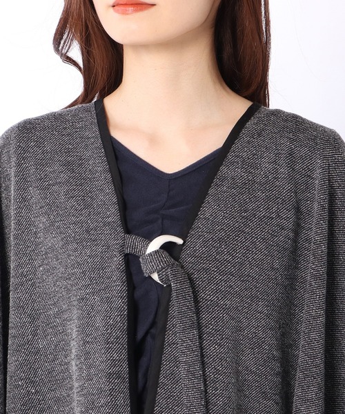 ONEME（ワンム）の「【 ONEME 】 ポタリーパーツポンチョ（ポンチョ・レディース・グレイッシュベージュ/ブラック・FREE）」の9枚目の写真