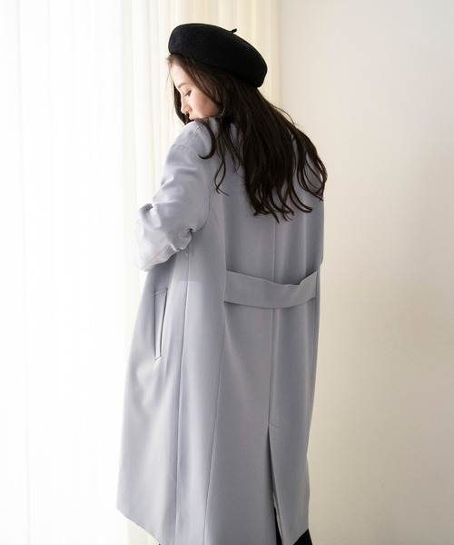 FREE'S MART（フリーズマート）の「◆Vノーカラーコート（ノーカラーコート・レディース・サックスブルー/ベージュ/オレンジ・MEDIUM/SMALL）」の15枚目の写真