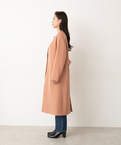 FREE'S MART（フリーズマート）の「◆Vノーカラーコート（ノーカラーコート・レディース・サックスブルー/ベージュ/オレンジ・MEDIUM/SMALL）」の14枚目の写真