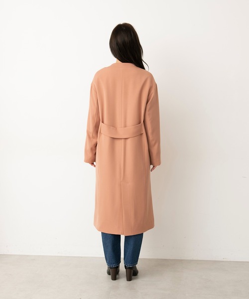 FREE'S MART（フリーズマート）の「◆Vノーカラーコート（ノーカラーコート・レディース・サックスブルー/ベージュ/オレンジ・MEDIUM/SMALL）」の5枚目の写真