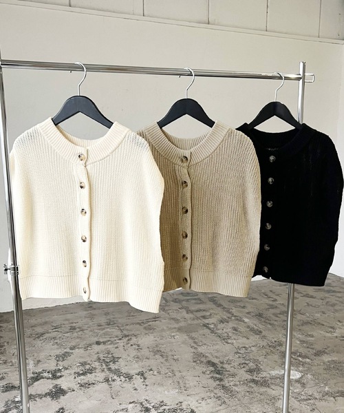 LIAN（リアン）の「2WAYニットベスト×シャツワンピース（シャツワンピース・レディース・オフホワイト/ブラック/ベージュ・FREE）」の9枚目の写真