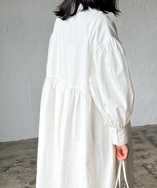 LIAN（リアン）の「2WAYニットベスト×シャツワンピース（シャツワンピース・レディース・オフホワイト/ブラック/ベージュ・FREE）」の16枚目の写真