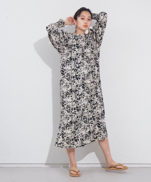 NOMINE（ノミネ）の「2WAY袖ボリューム柄ワンピース（ワンピース・レディース・グリーン/アイボリー/イエロー/ダークグリーン・フリー）」の20枚目の写真