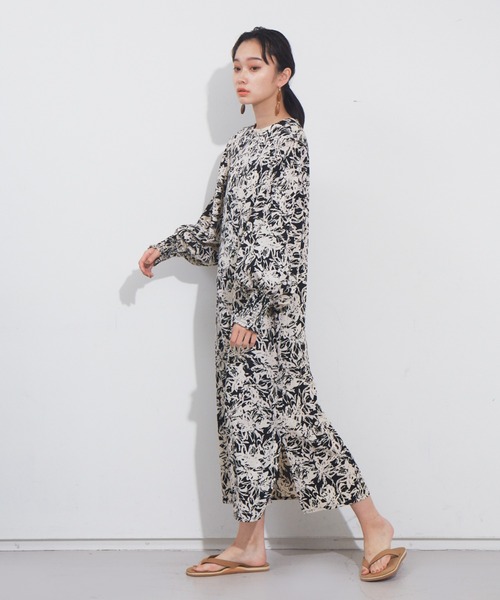 NOMINE（ノミネ）の「2WAY袖ボリューム柄ワンピース（ワンピース・レディース・グリーン/アイボリー/イエロー/ダークグリーン・フリー）」の21枚目の写真