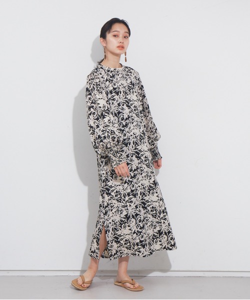 NOMINE（ノミネ）の「2WAY袖ボリューム柄ワンピース（ワンピース・レディース・グリーン/アイボリー/イエロー/ダークグリーン・フリー）」の12枚目の写真